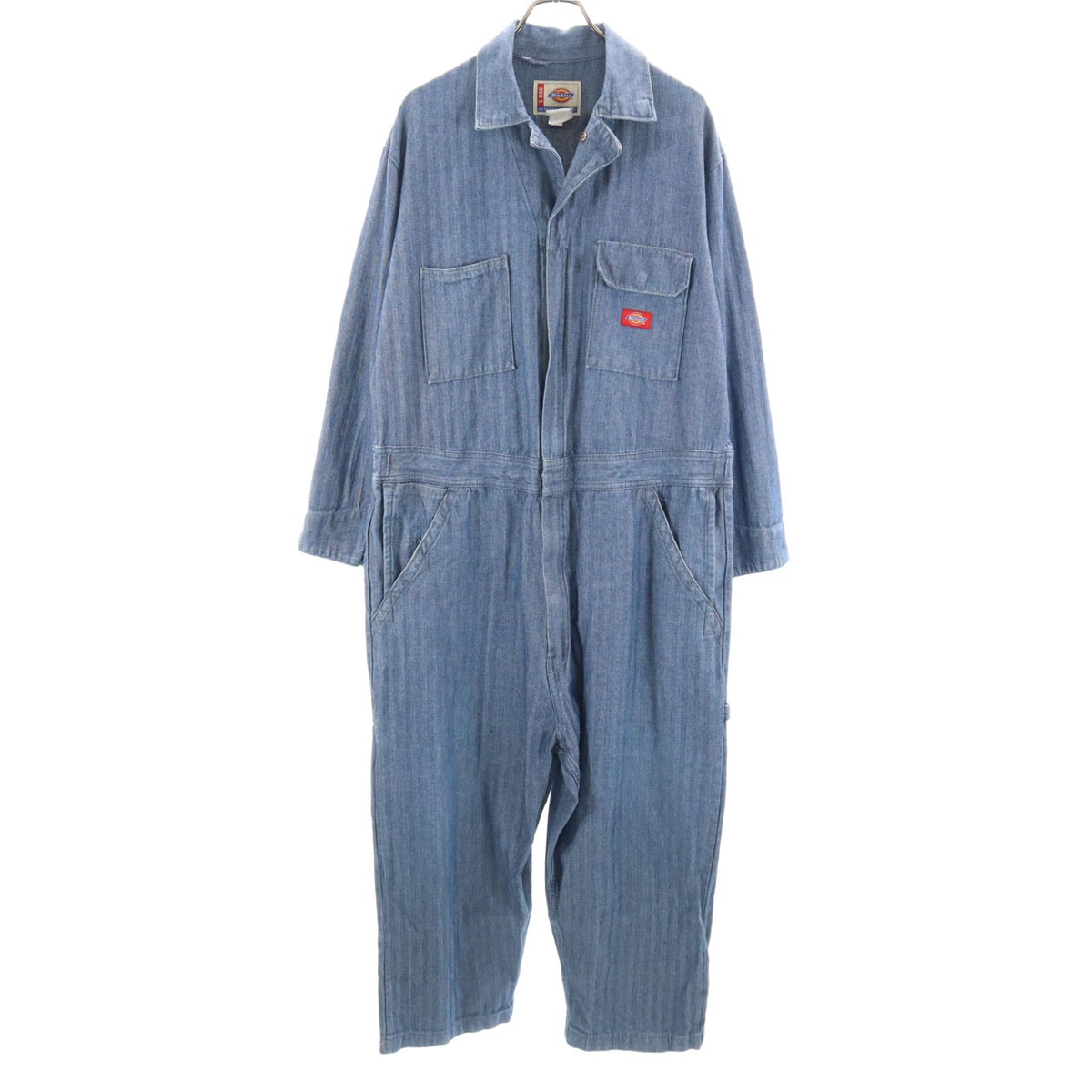 Dickies ディッキーズ 90s オールド ヘリンボーン 長袖 ワークオールインワン つなぎ L ネイビー