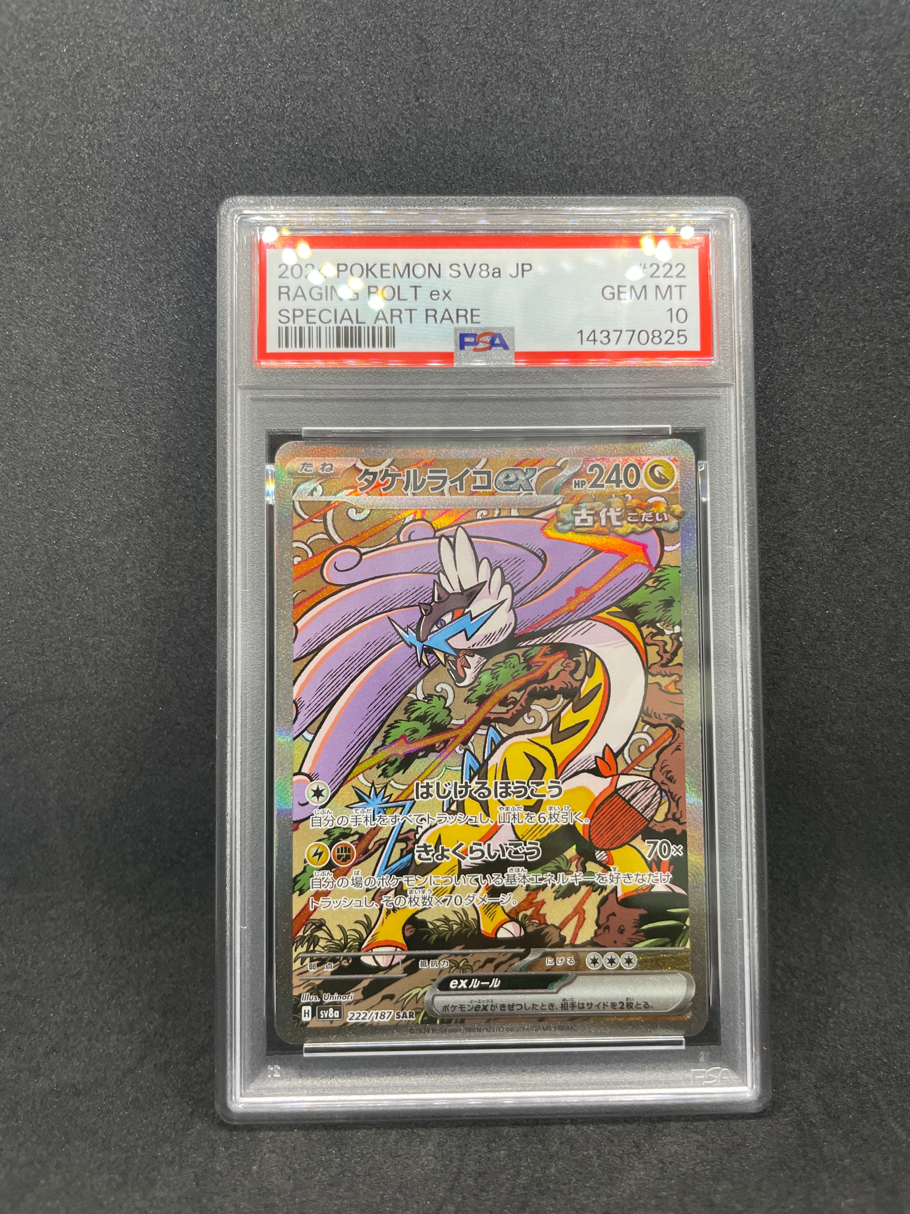 PSA10】タケルライコex SAR [SV8a 222/187](ハイクラスパック「テラス