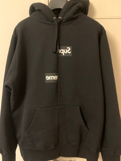 Supreme / Comme des Garçons SHIRT® Split Box Logo Hooded Sweatshirt "Black"
