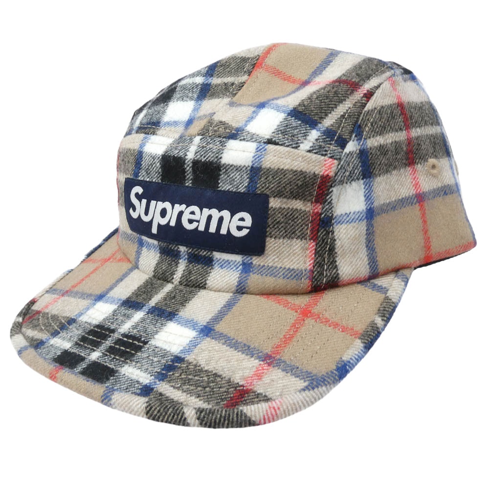 Supreme シュプリーム キャップ 24AW Lochcarron Camp Cap ロキャロン キャンプ キャップ 帽子 ライトブラウン系【美品】【中古】