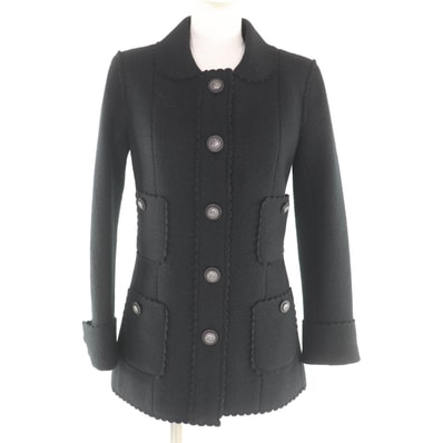 極美品 シャネル ジャケット ブラック レディース 36 P49405