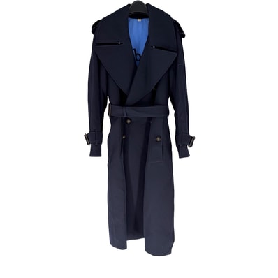 BURBERRY バーバリー トレンチコート ロングコート アウター アパレル 服 8003619 ネイビー 紺 ウール レディース 冬【中古品】