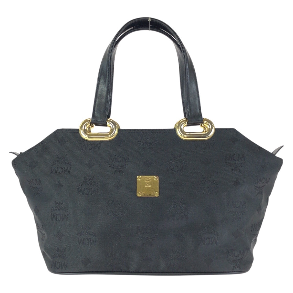 美品 MCM エム シー エム ヴィンテージ ヴィセトス ブラック 黒 ゴールド金具 ナイロン レザー/ ハンドバッグ 602206 【中古】