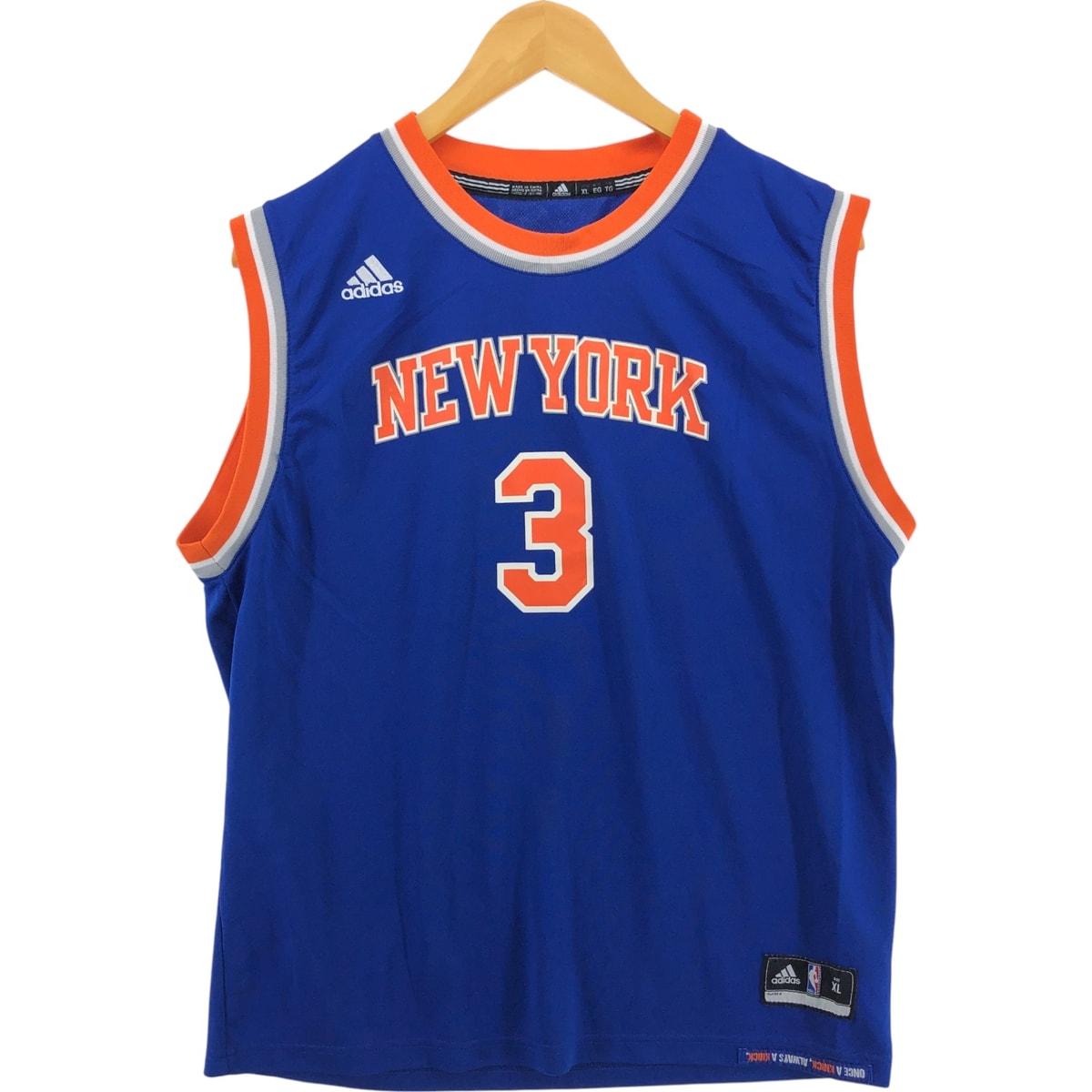 古着 アディダス adidas NBA NEW YORK KNICKS ニューヨークニックス ゲームシャツ レプリカユニフォーム メンズM相当/eaa552766