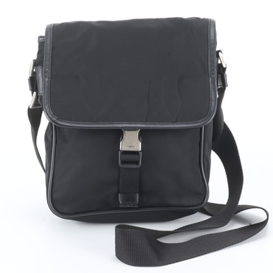 ■極美品 プラダ テスート ナイロントライアングルロゴショルダーバッグ