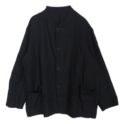 COMOLI コモリ 25SS B01-01009 カナパ スタンドカラー 長袖 シャツ ジャケット ブラック系 2【中古】