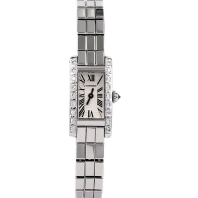 カルティエ タンクアロンジェラニエールSM WG/D WJ2003W3 WG クォーツ
