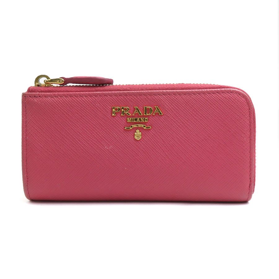 やや傷や汚れあり】プラダ PRADA コインケース レザー ピンク