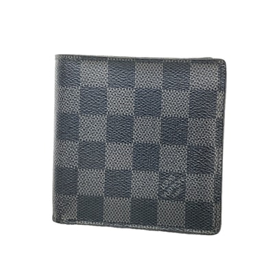 【6kd3931】ルイヴィトン 財布 ダミエ・グラフィット ポルトフォイユマルコ N62664 ブラック【中古】メンズ