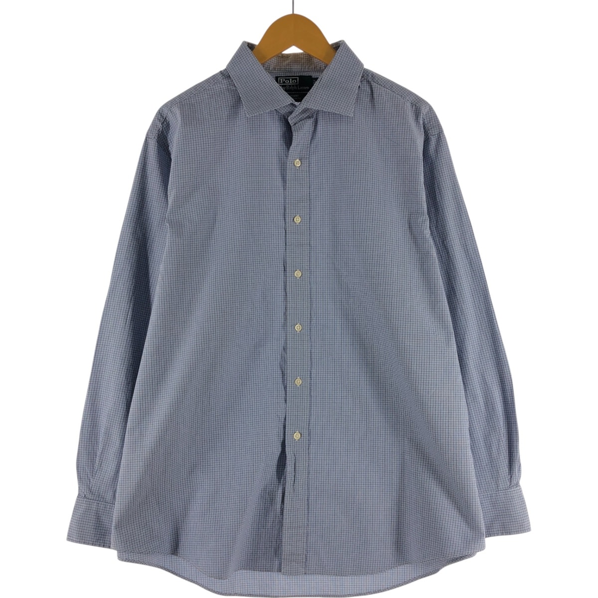 古着 ラルフローレン Ralph Lauren POLO by Ralph Lauren ワイドカラー 長袖 チェックシャツ メンズXL相当/eaa535710