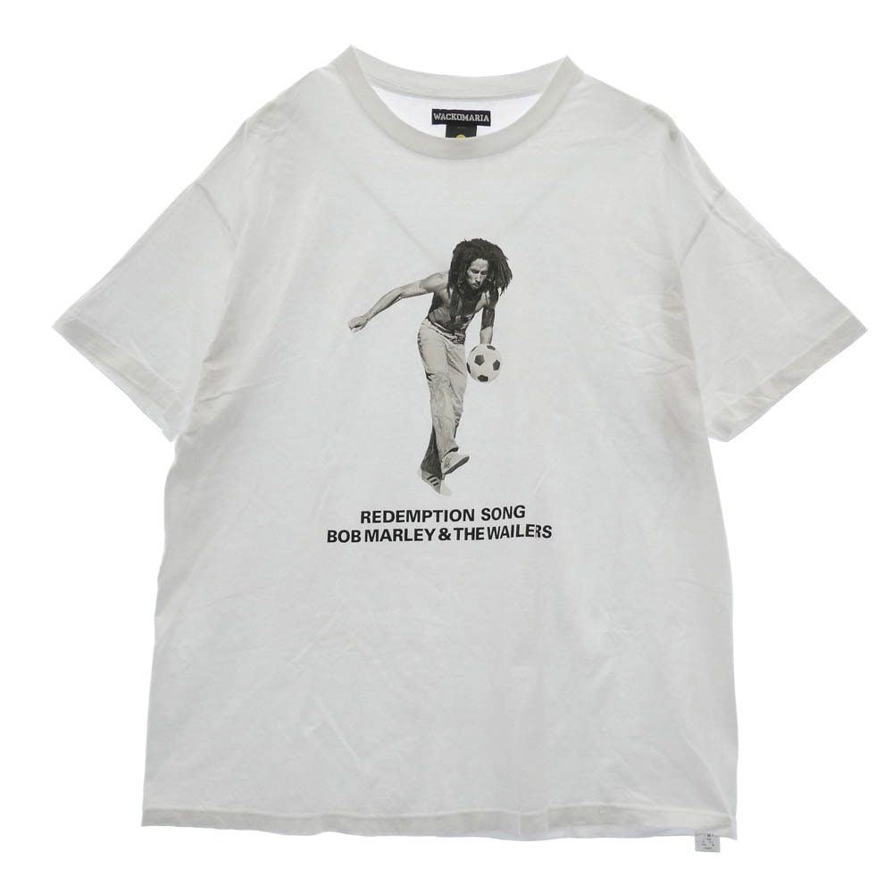 WACKO MARIA ワコマリア Tシャツ ONE LOVE ボブマーリー 半袖 Tシャツ カットソー ホワイト系 XXL【中古】