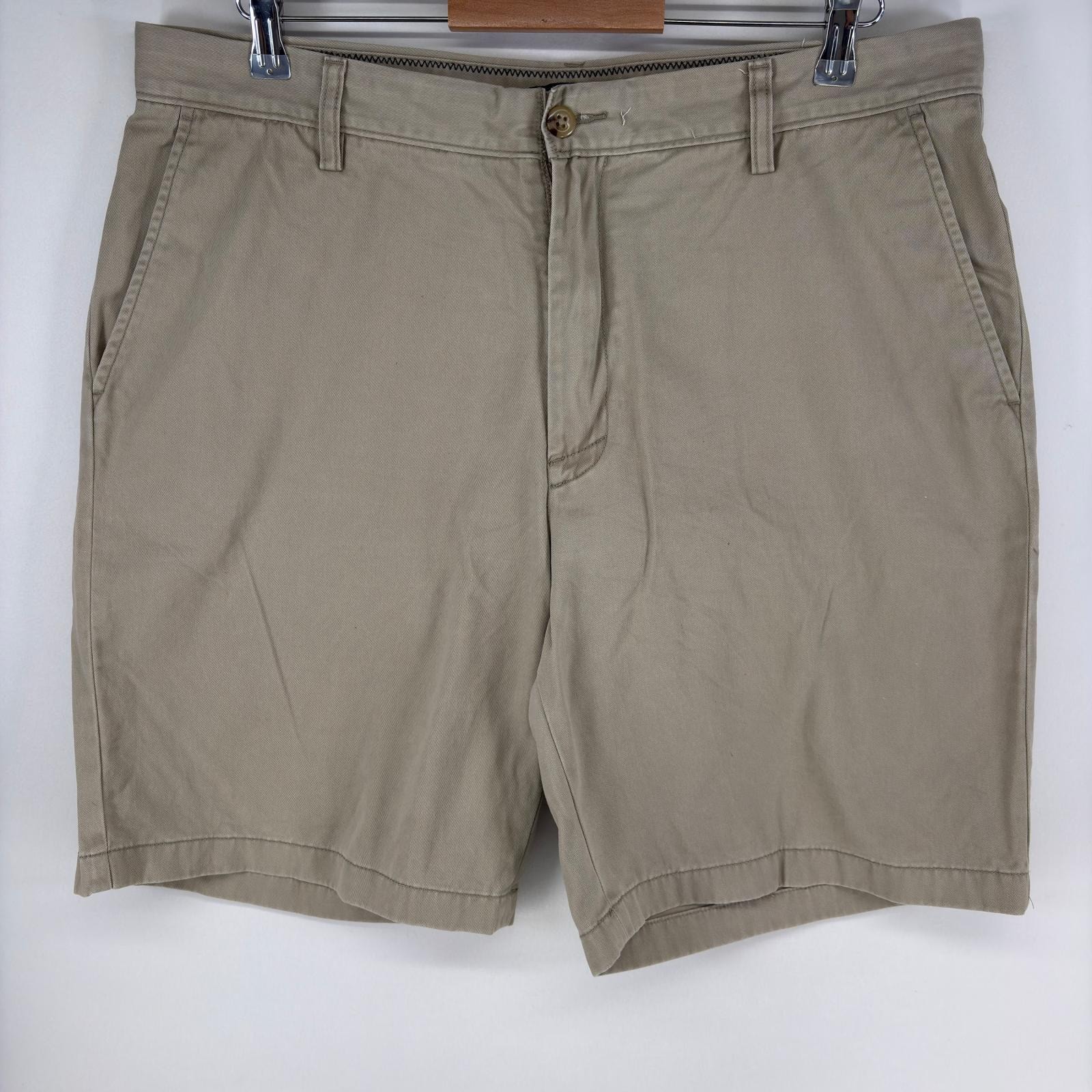 古着 ノーティカ NAUTICA パンツ チノパン ワンポイントロゴ ジッパーフライ ハーフ 半ズボン ショートパンツ ベージュ系 メンズ