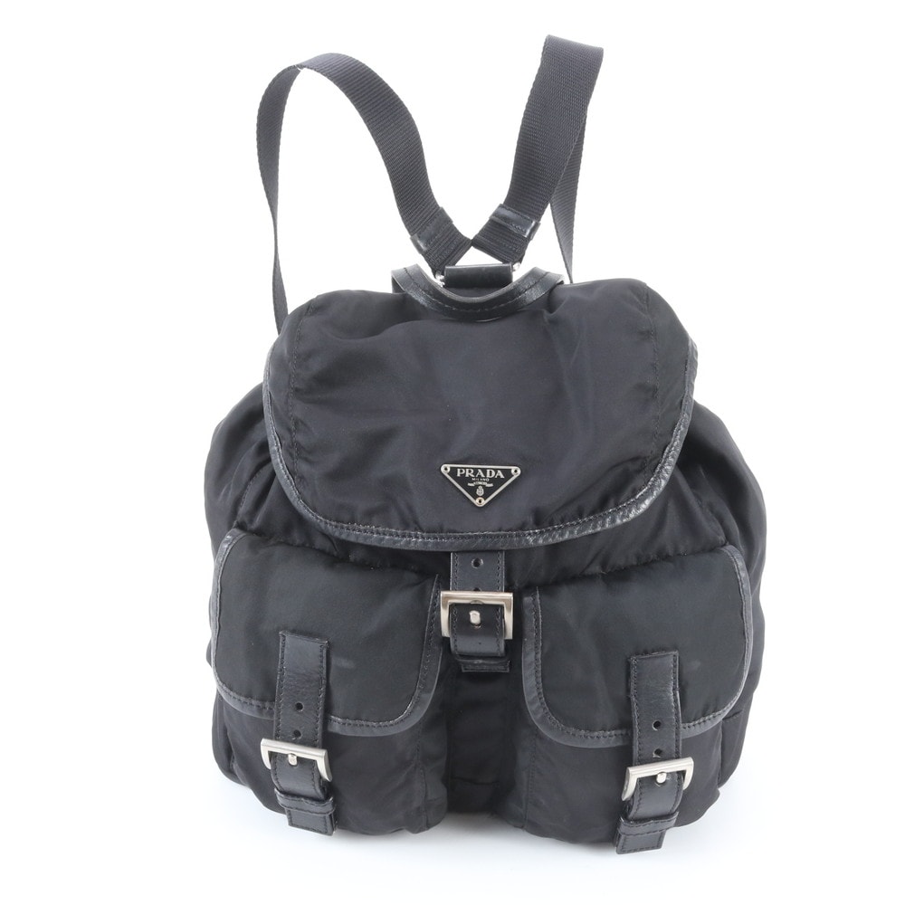■美品 プラダ テスート ナイロントライアングルロゴリュックサック