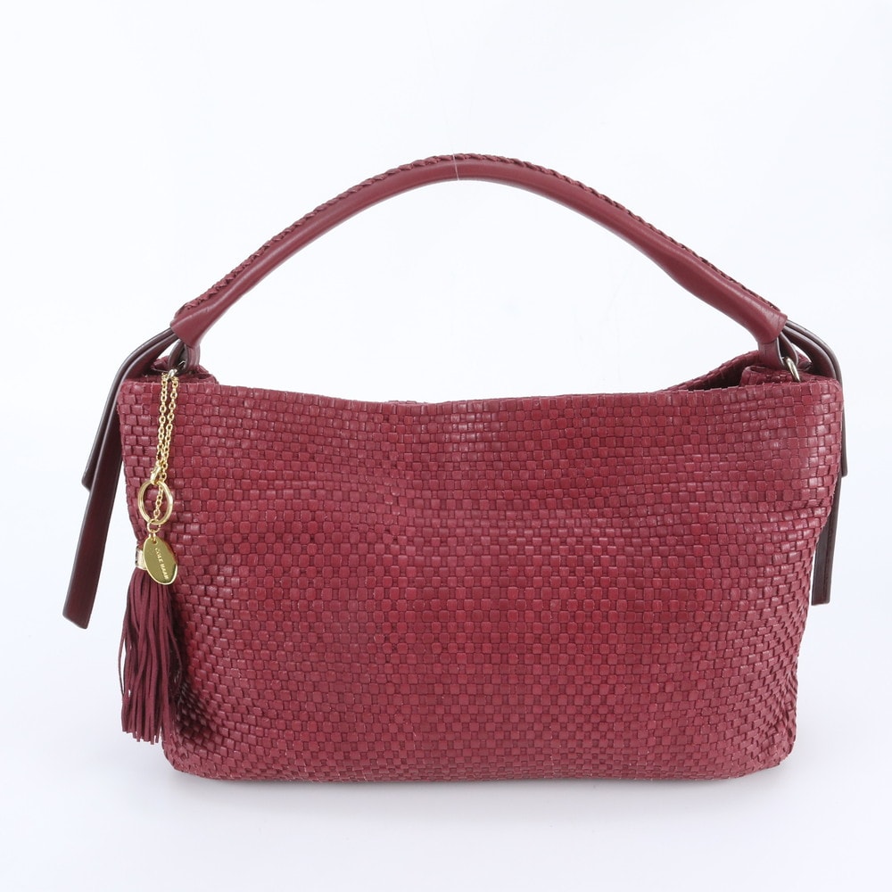 ■極美品 コールハーン 編み込みショルダーバッグ レザー