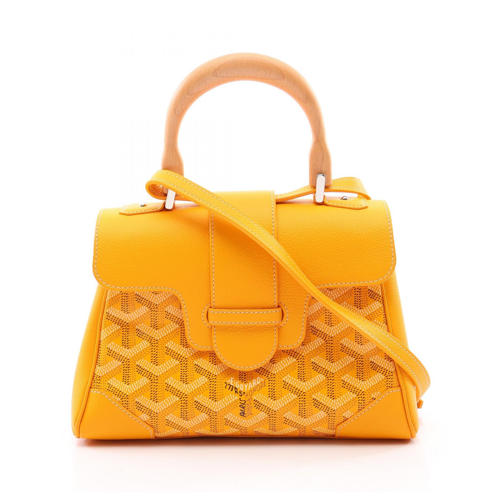ゴヤール GOYARD サイゴン ミニ 2WAY ハンドバッグ バッグ PVCコーティングキャンバス レザー レディース イエロー系 / マルチカラー SAIGONMINTY08CL08P 【中古】