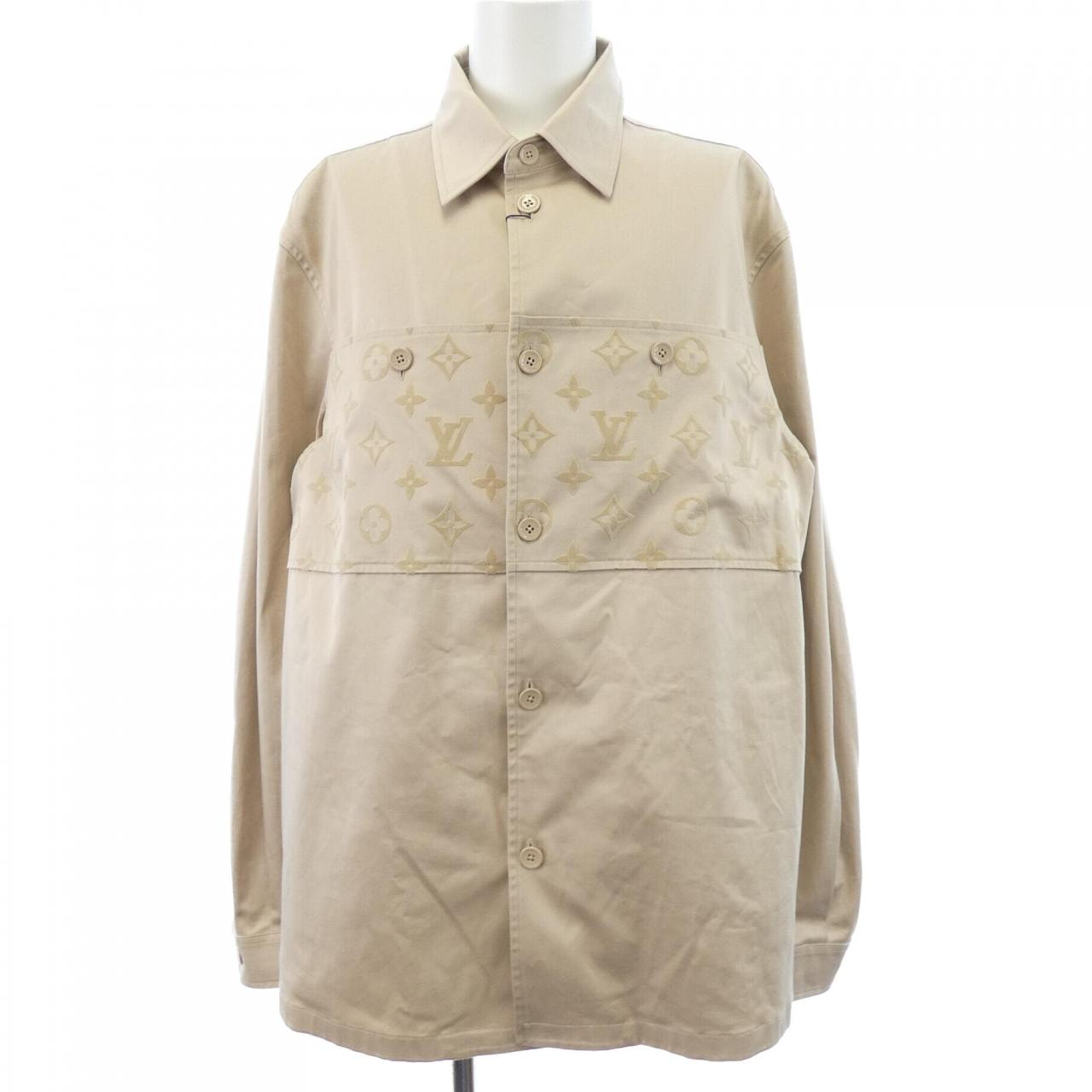 ルイヴィトン LOUIS VUITTON フロックカジュアルコットンオーバーシャツ HQB45WFUG ジャケット