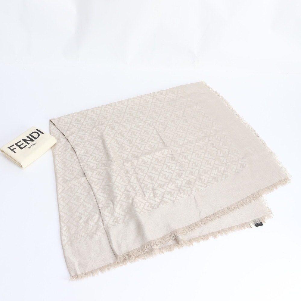 ■美品 フェンディ ズッカFF シルク 混ストール