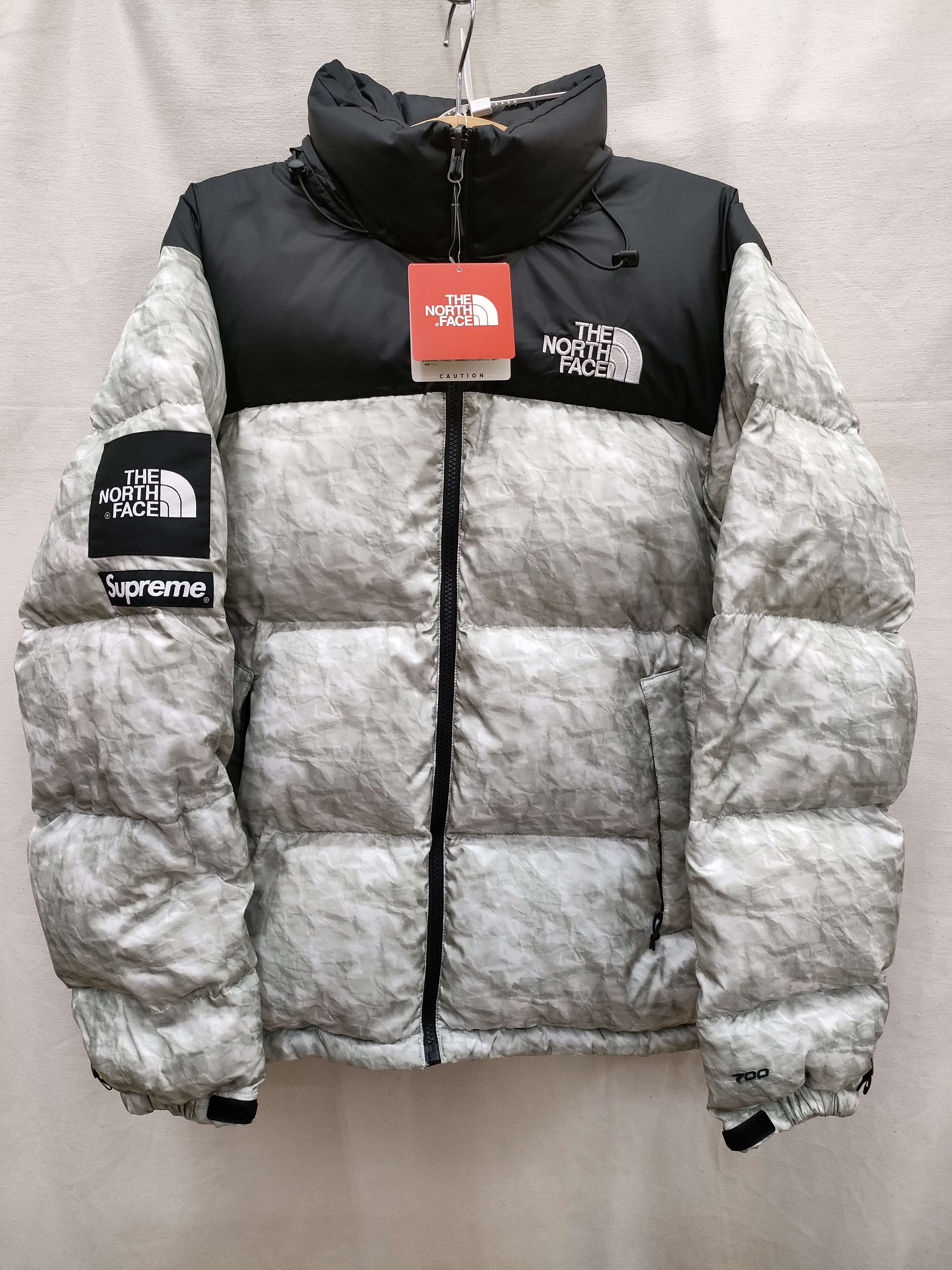Supreme x The North Face Nuptse Jacket "White Paper Print"