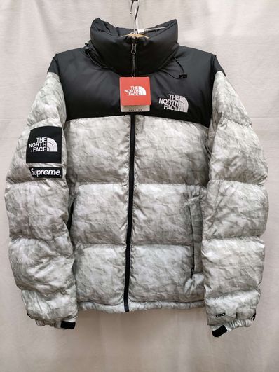 Supreme x The North Face Nuptse Jacket "White Paper Print"