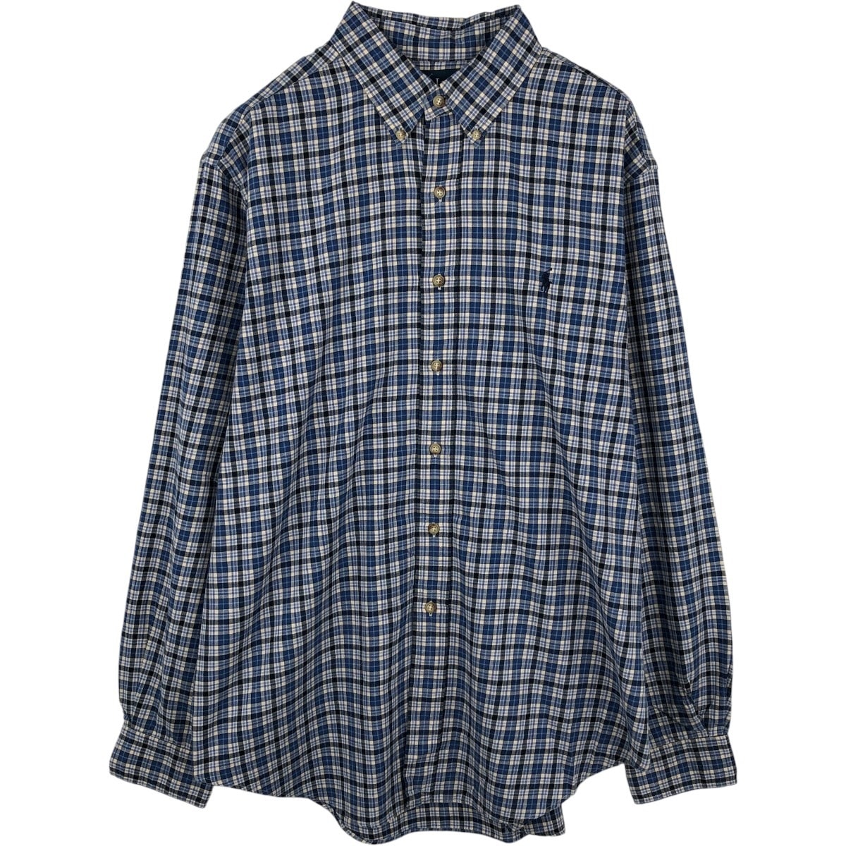 古着 ラルフローレン Ralph Lauren CLASSIC FIT 長袖 ボタンダウンチェックシャツ メンズXL相当/eaa676754