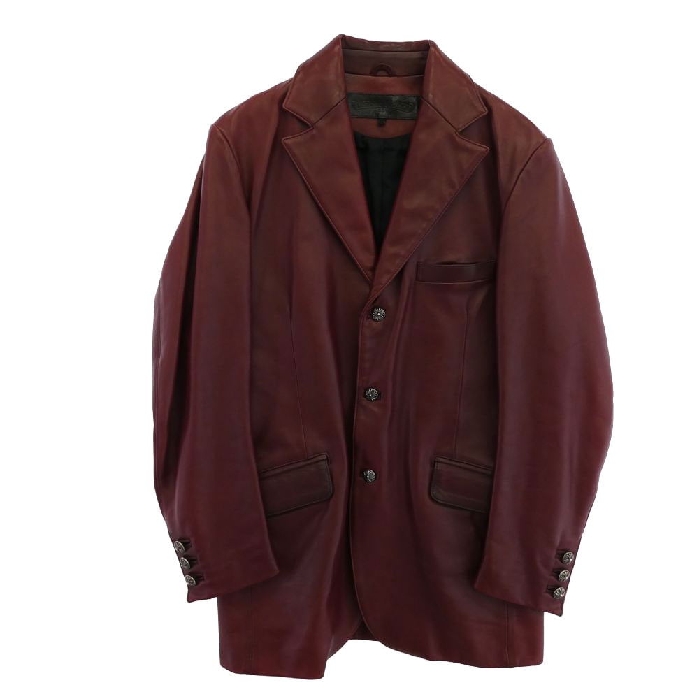 マ*ン様 クロムハーツ テーラードレザージャケット 3B 今月末までの出品‼︎ 傷や汚れあり】クロムハーツ 3B レザー テーラード ジャケット 