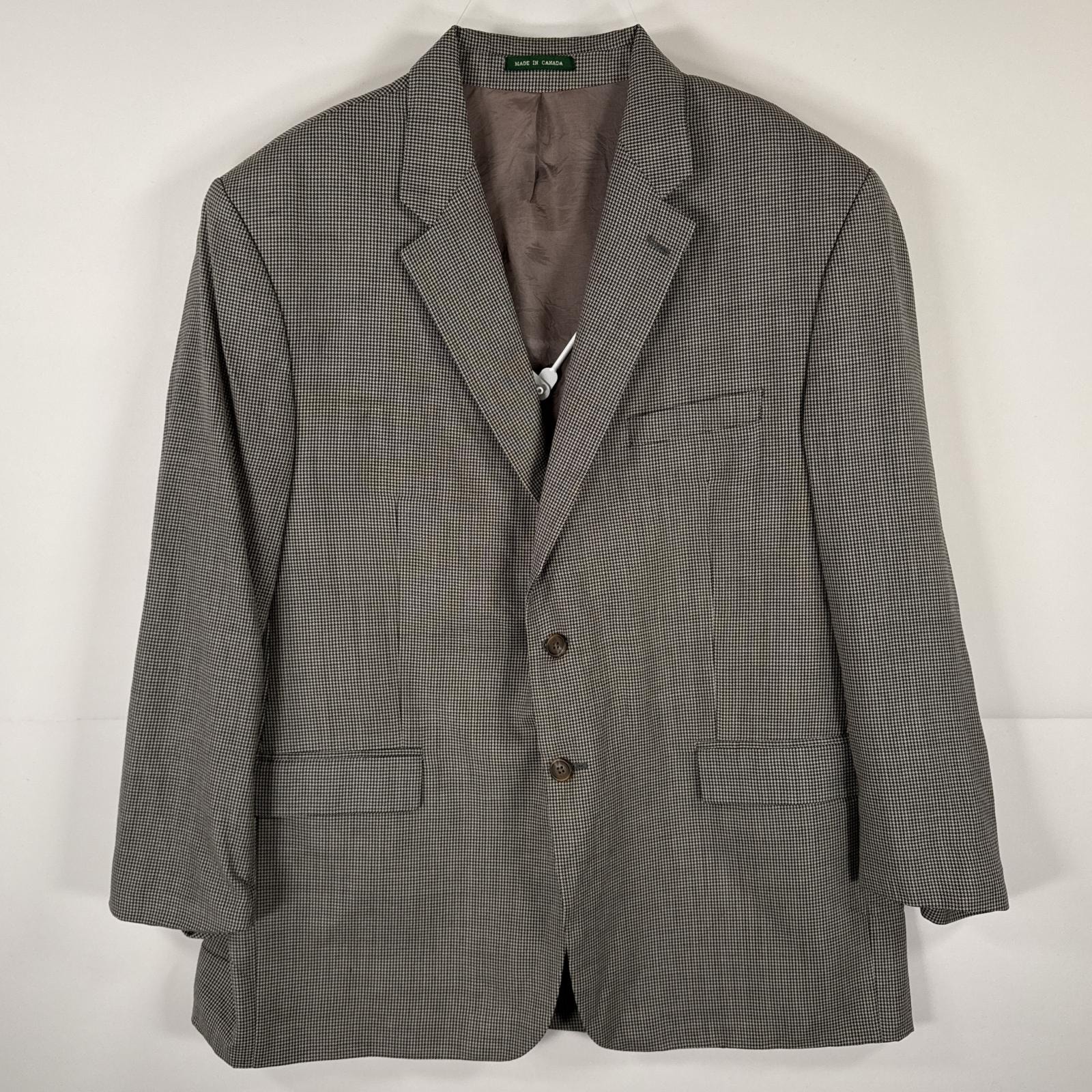 古着 ラルフローレン RALPH LAUREN テーラードジャケット ブレザー スーツ 千鳥格子柄  グレー系 チェック メンズ