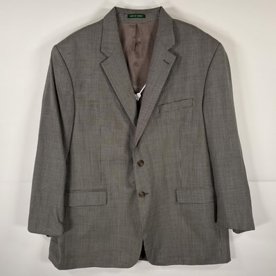 古着 ラルフローレン RALPH LAUREN テーラードジャケット ブレザー スーツ 千鳥格子柄 グレー系 チェック メンズ