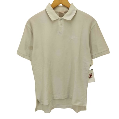 80-90S 赤白タグ 同色 ロゴ 刺繍 S/S ポロシャツ【1135761450814】