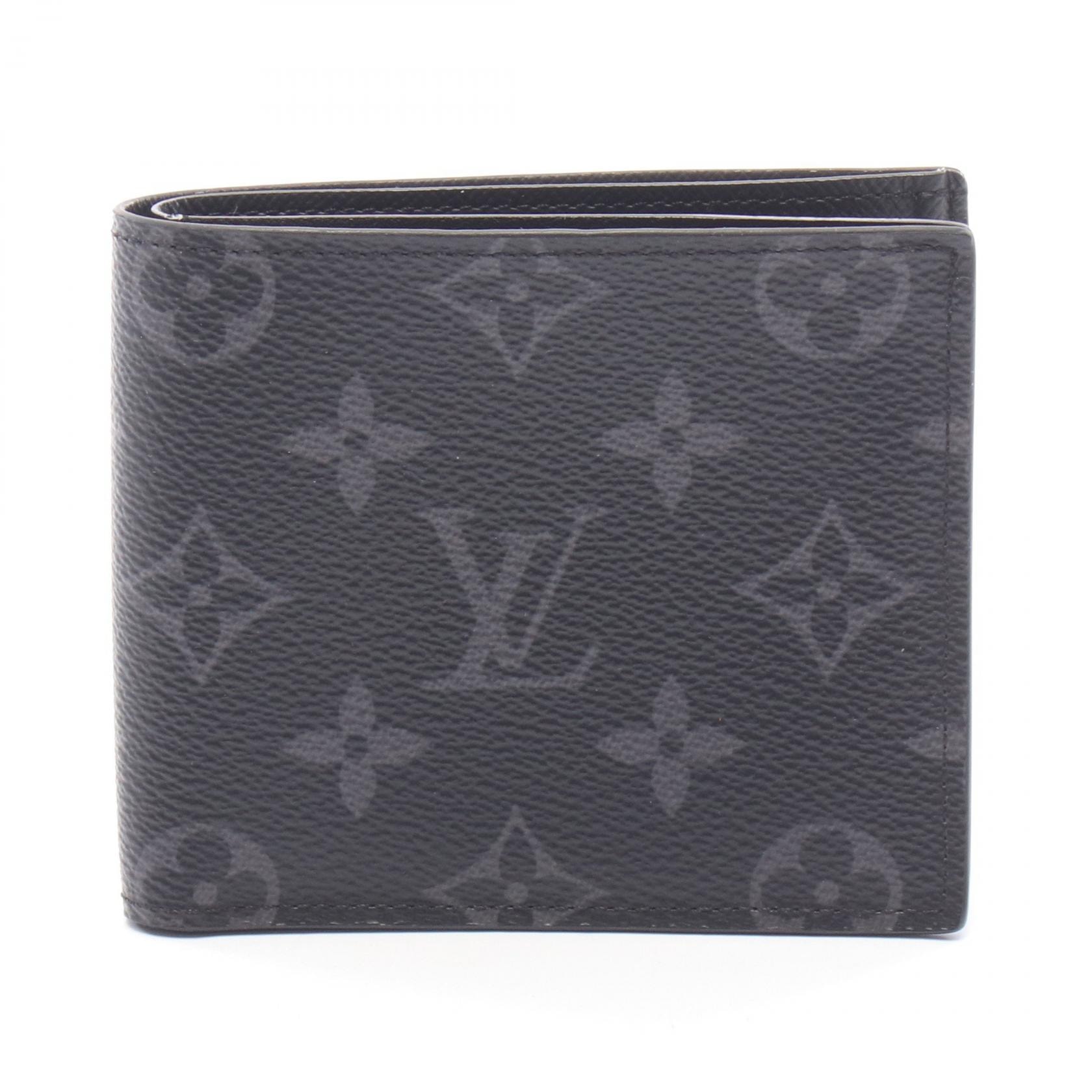 ルイ・ヴィトン LOUIS VUITTON ポルトフォイユ マルコ NM モノグラムエクリプス 二つ折り財布 財布 PVC メンズ ブラック系 M62545 【中古】