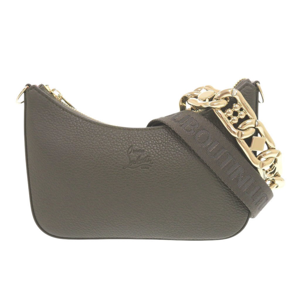 クリスチャンルブタン  ルビラ   レザー  グレー系   ショル