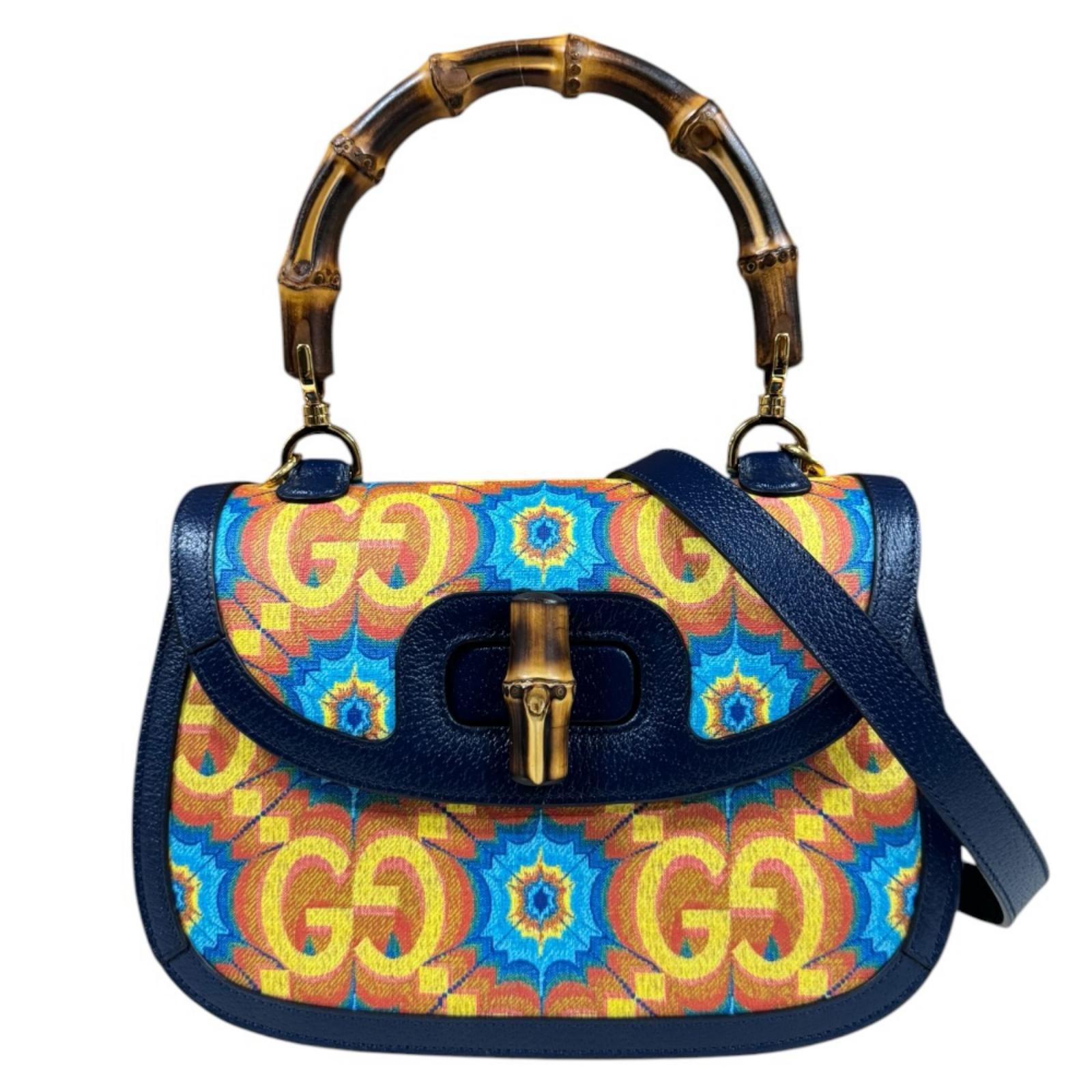グッチ 100周年記念モデル バンブー GGカレイドスコープ ショルダーバッグ PVC 678489 マルチカラー レディース GUCCI 中古