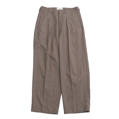 ■美品■YOKE ヨーク 1TUCK WIDE TROUSERS パンツ サイズS チェック柄 ワイドパンツ ブランド古着【中古】20260828/RB0717