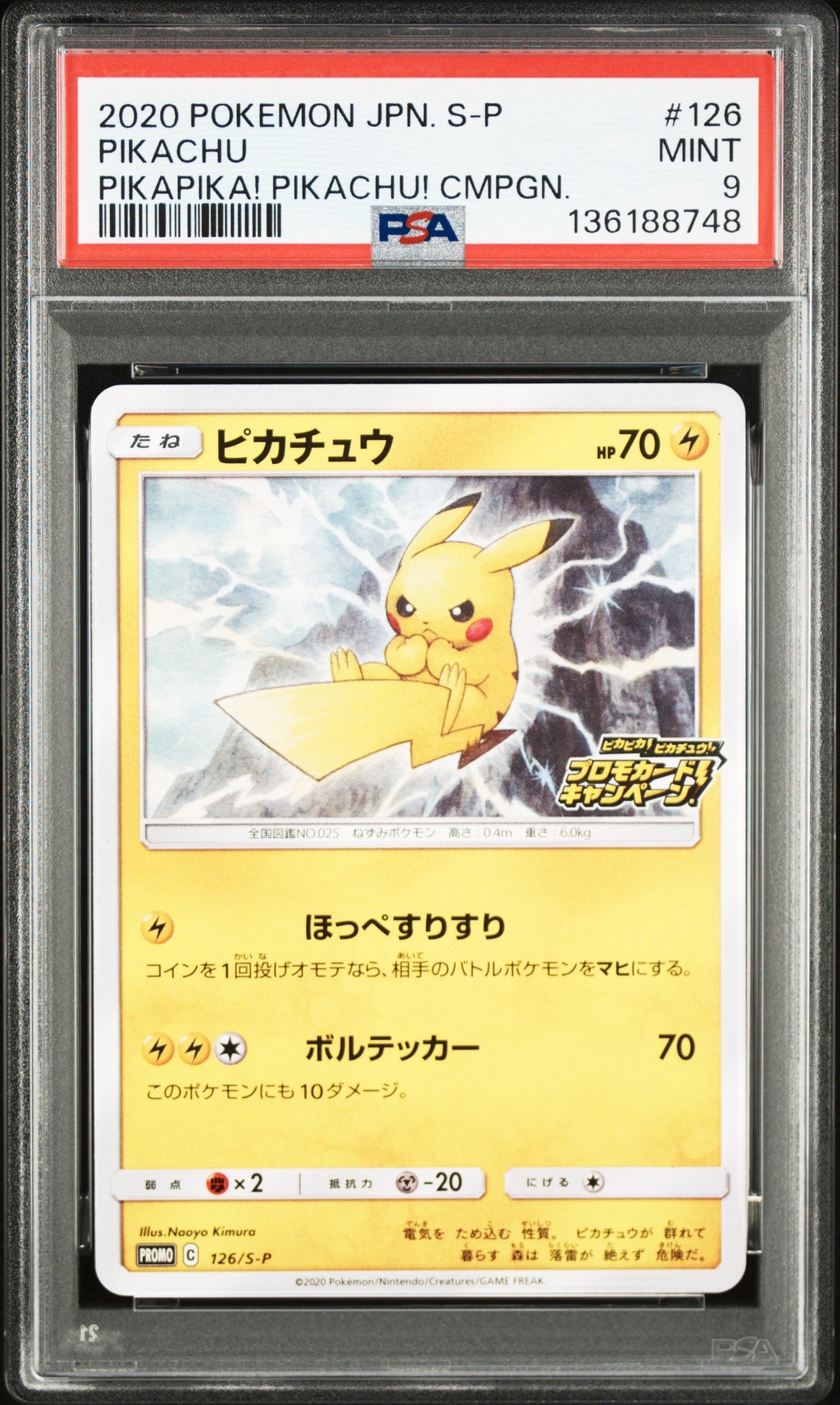 ピカチュウ: プロモ P [S-P 126](ピカピカ！ピカチュウ！プロモカードキャンペーン)