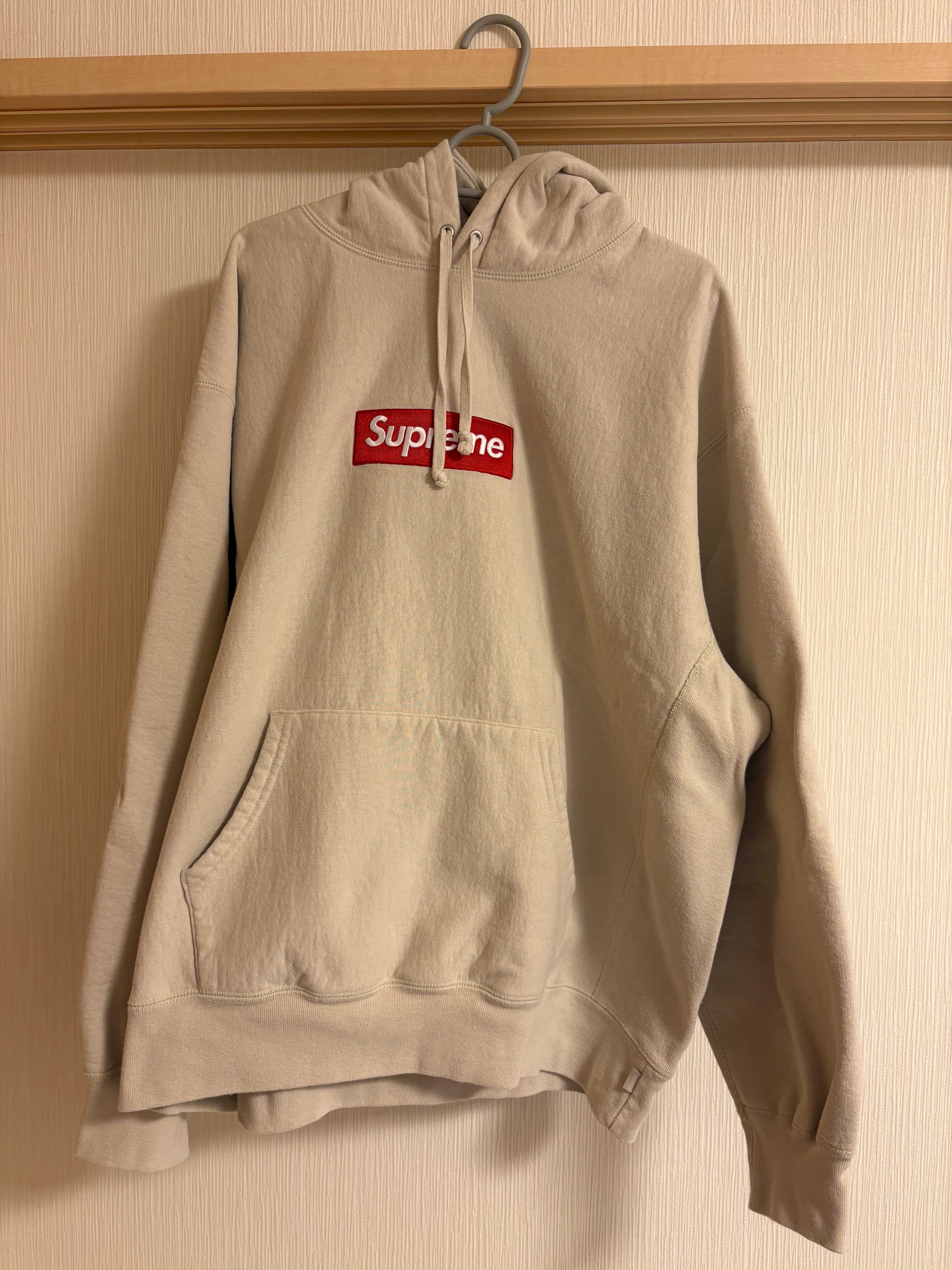 Supreme Box Logo Hooded Sweatshirt "Stone" (24FW)