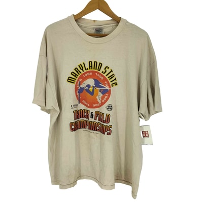 陸上競技プリント S/S シングルステッチ Tシャツ【1142796465898】