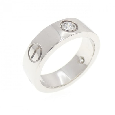 カルティエ ラブ ハーフダイヤ リング