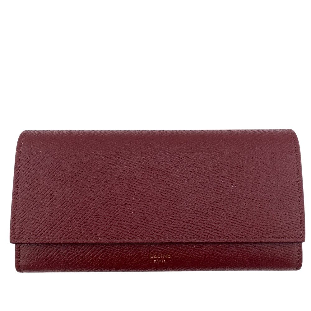 セリーヌ CELINE 長財布 BEL LARGE FLAP WALLET 10B563 ボルドー