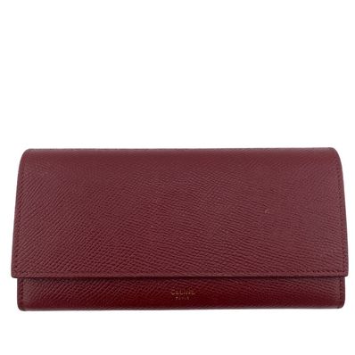 セリーヌ CELINE 長財布 BEL LARGE FLAP WALLET 10B563 ボルドー
