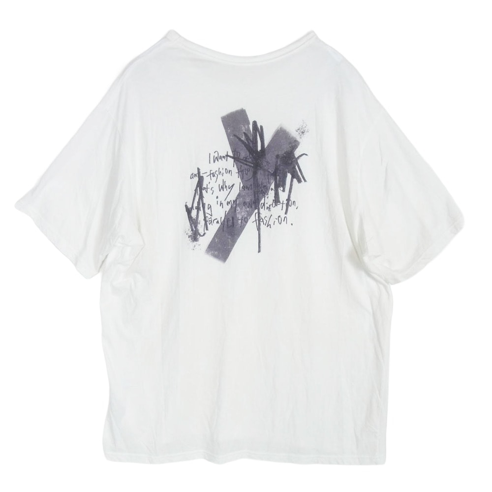 Yohji Yamamoto POUR HOMME ヨウジヤマモトプールオム FP-T68-089 HIGH GAUGE AIRY JERSEY PT SLV T A ハイゲージ エアリージャージー ビッグ 半袖 Tシャツ カットソー 2【中古】
