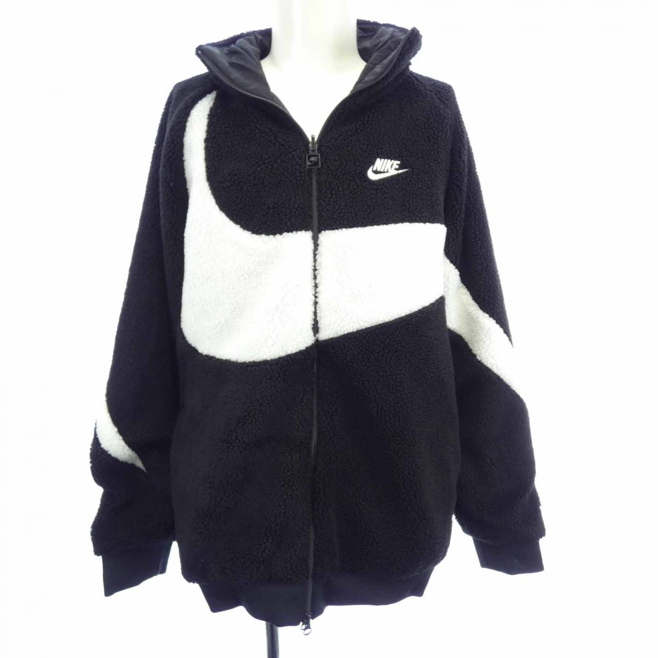 Nike Big Swoosh Reversible Boa Jacket "Black Sail"