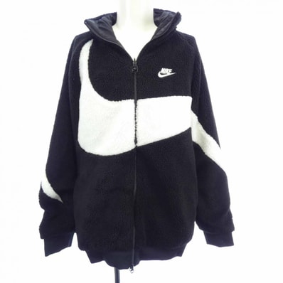 Nike Big Swoosh Reversible Boa Jacket "Black Sail"