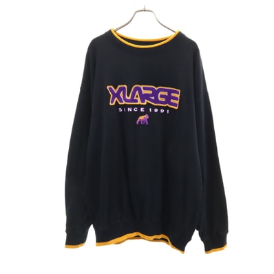 XLARGE エクストララージ 長袖 スウェット トレーナー L ブラック