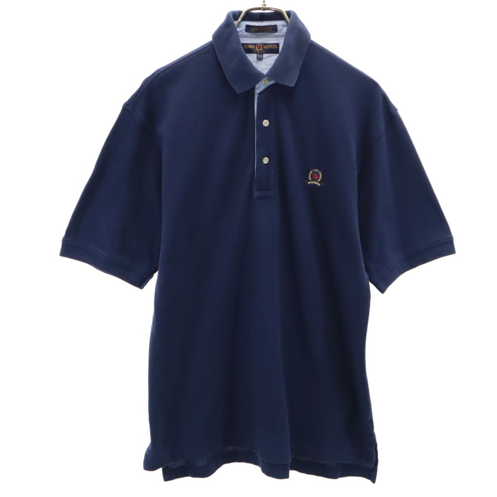TOMMY HILFIGER トミーヒルフィガー ゴルフ 半袖 ポロシャツ S ネイビー 鹿の子