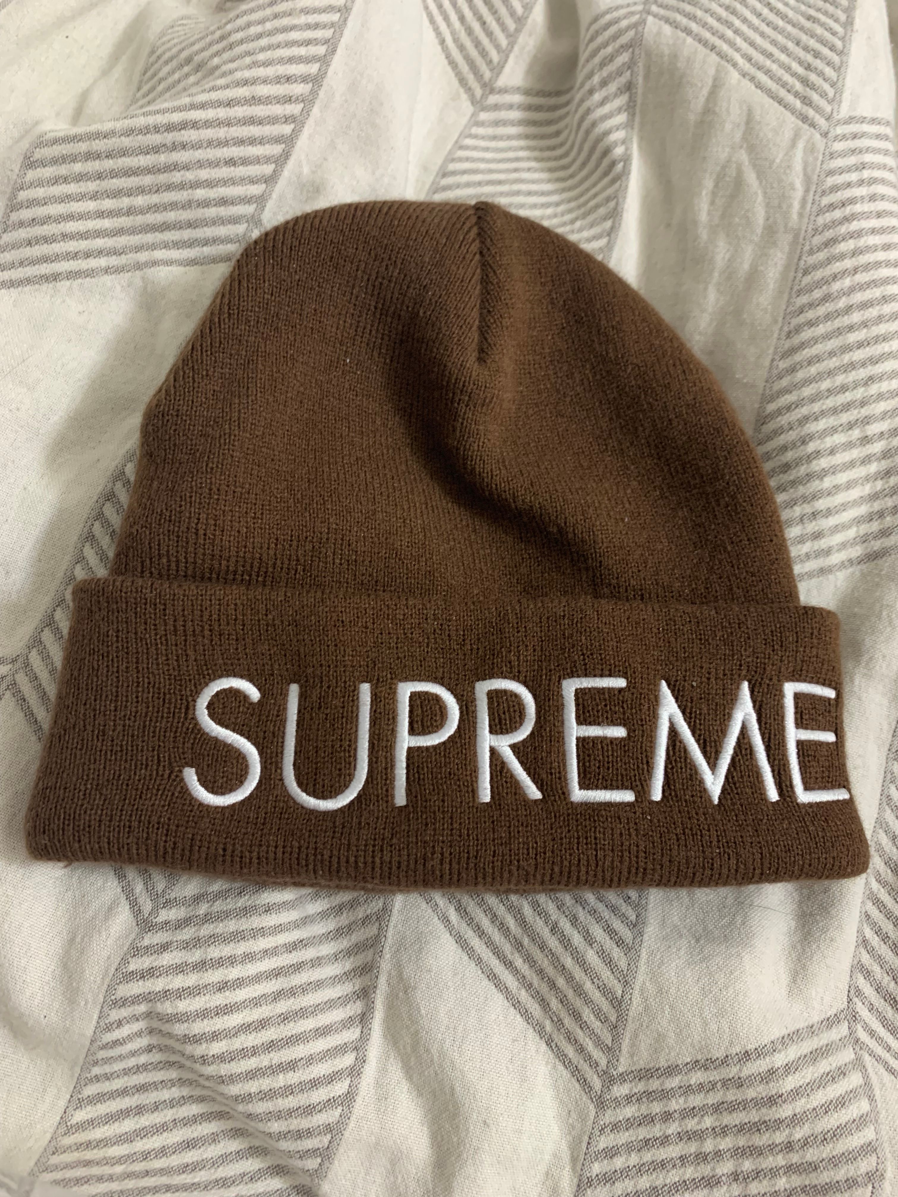 Supreme Capital Beanie "Dark Brown"