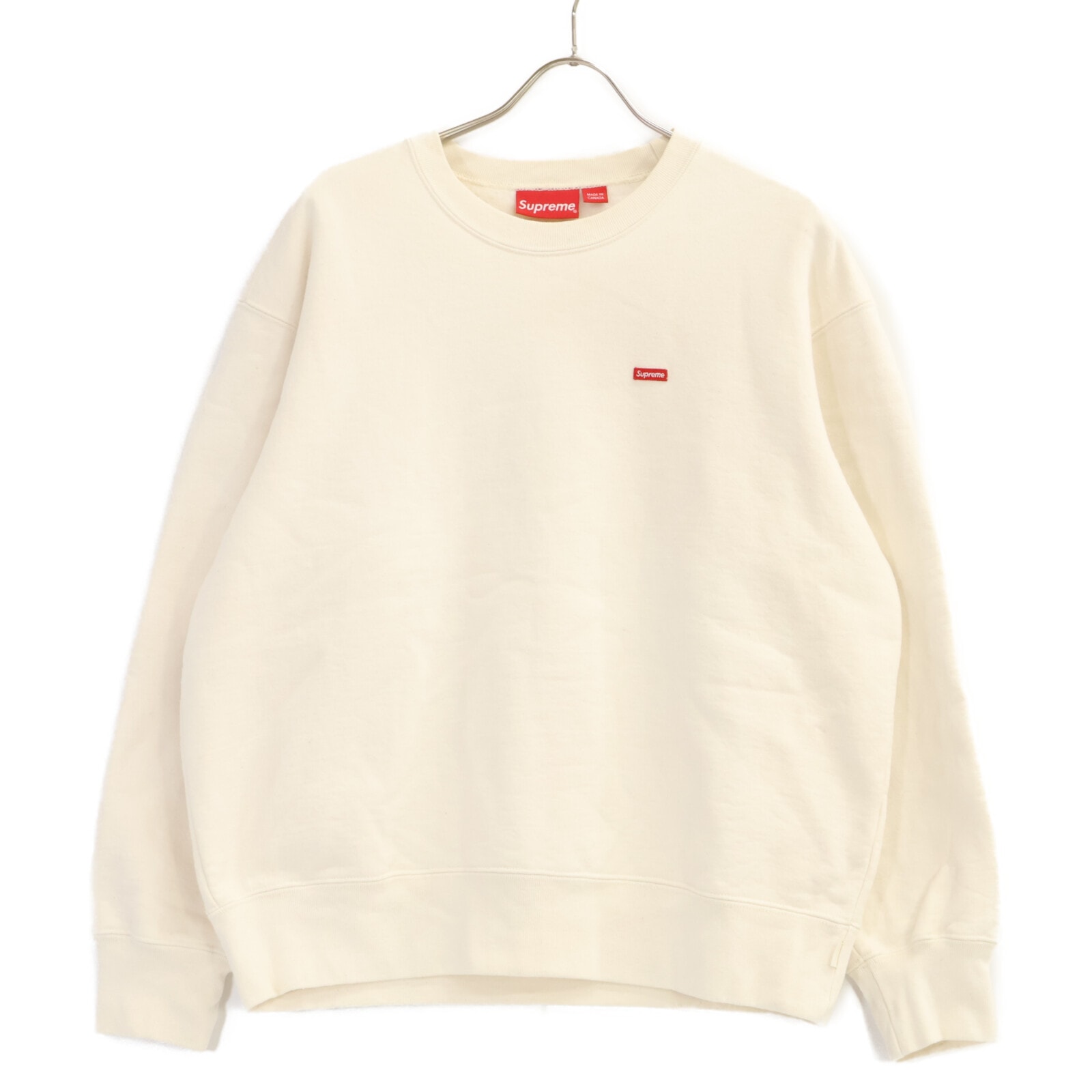 シュプリーム Small Box Crewneck アイボリー スウェット トレーナ S
