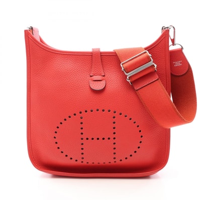 エルメス HERMES エヴリン 3 トロワ PM ショルダーバッグ バッグ レザー トリヨンクレマンス トリヨンクレマンス ルージュピヴォワンヌ □R刻印(2014年製造) レディース レッド系 【中古】