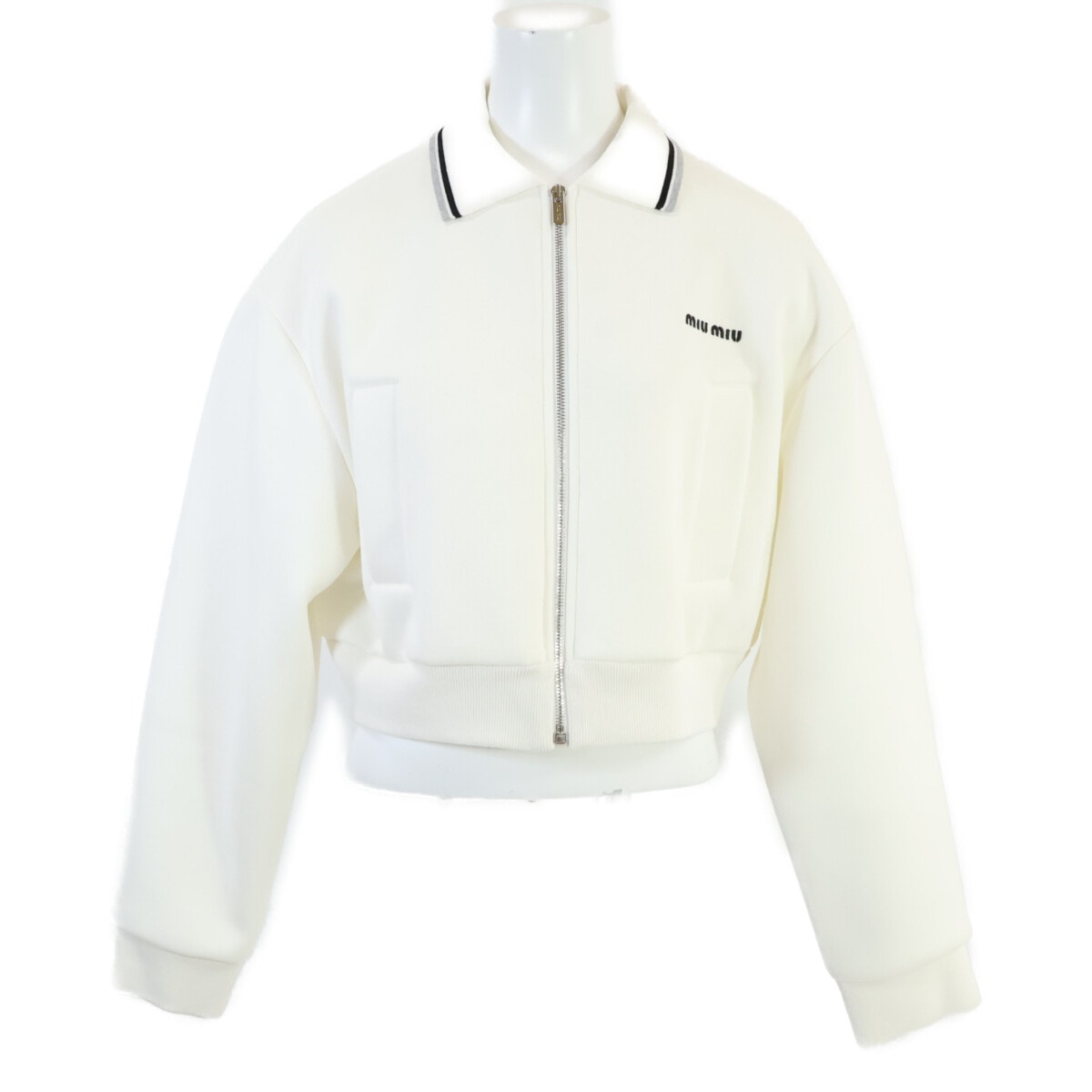 ミュウミュウ 【新品同様/国内正規/25年製】ML1270 S000 17LN テクニカルジャージーブルゾン 36