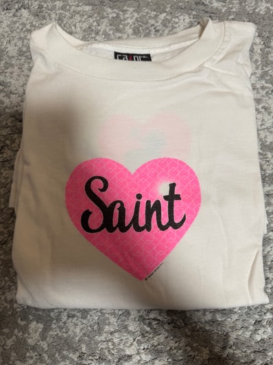 SAINT Mxxxxxx SS Tee Heart Saint "White" SM-HR1-0000-019