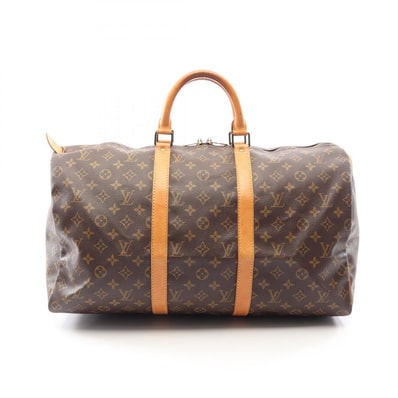ルイ・ヴィトン LOUIS VUITTON キーポル50 モノグラム ボストンバッグ バッグ PVCコーティングキャンバス レザー モノグラム メンズ レディース ブラウン系 M41426 【中古】