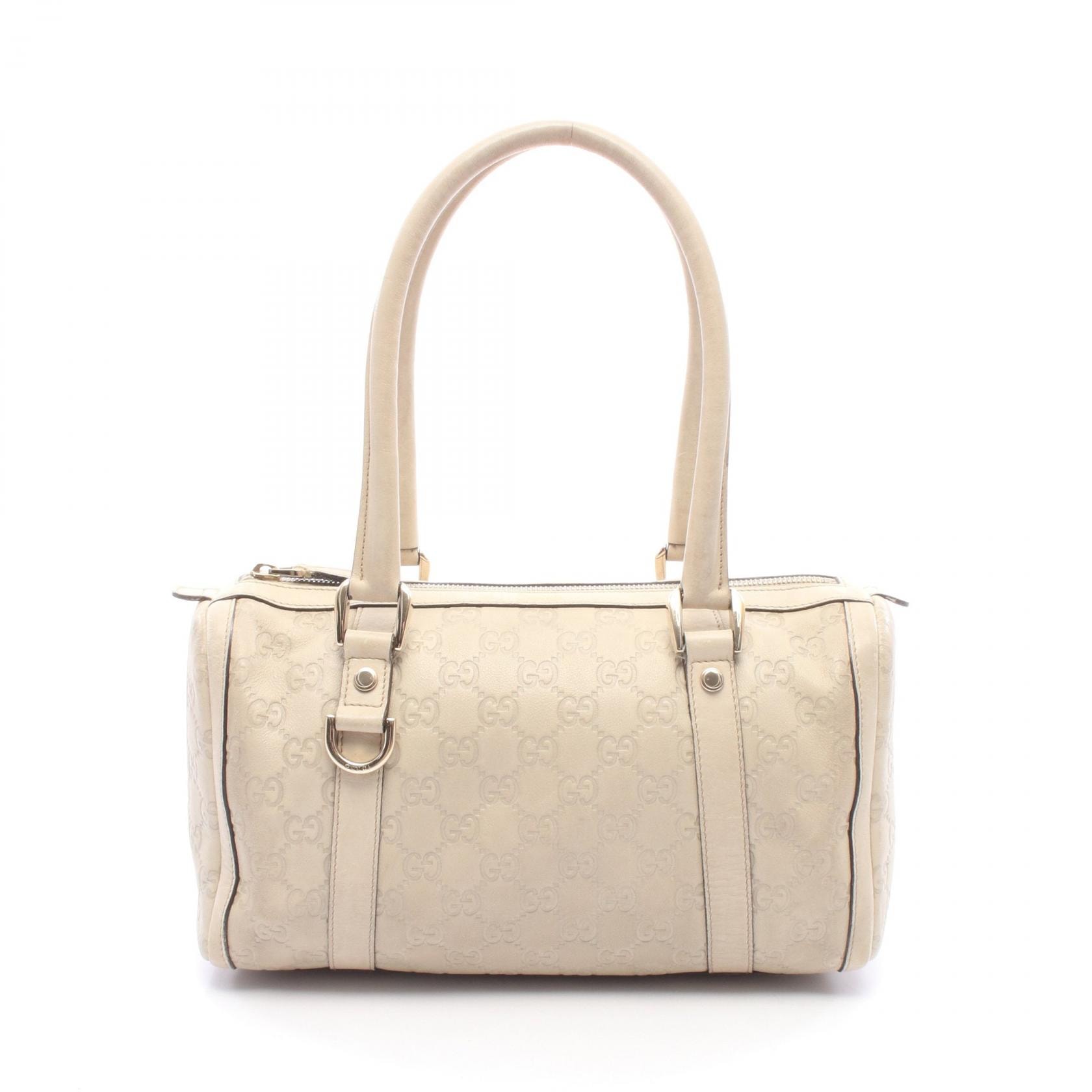 グッチ GUCCI アビー グッチシマ ハンドバッグ バッグ レザー レディース ホワイト系 【中古】